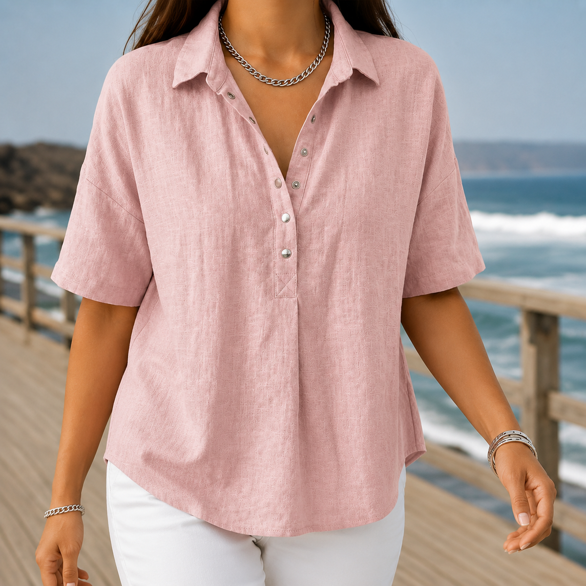 Yara Relaxed Blouse - Pink