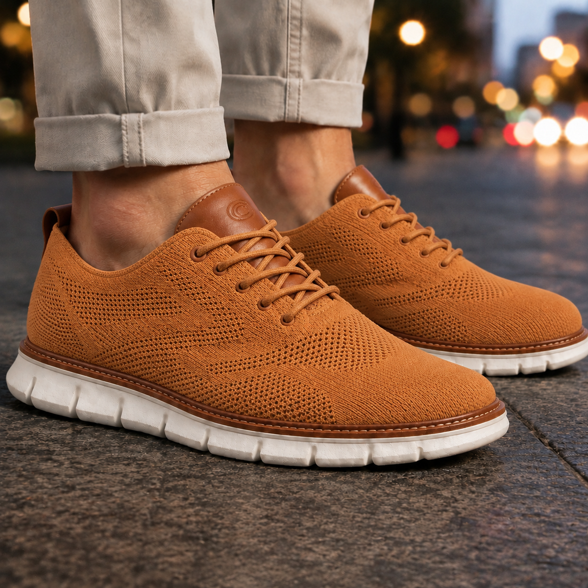 Basile Knit Sneakers - Orange