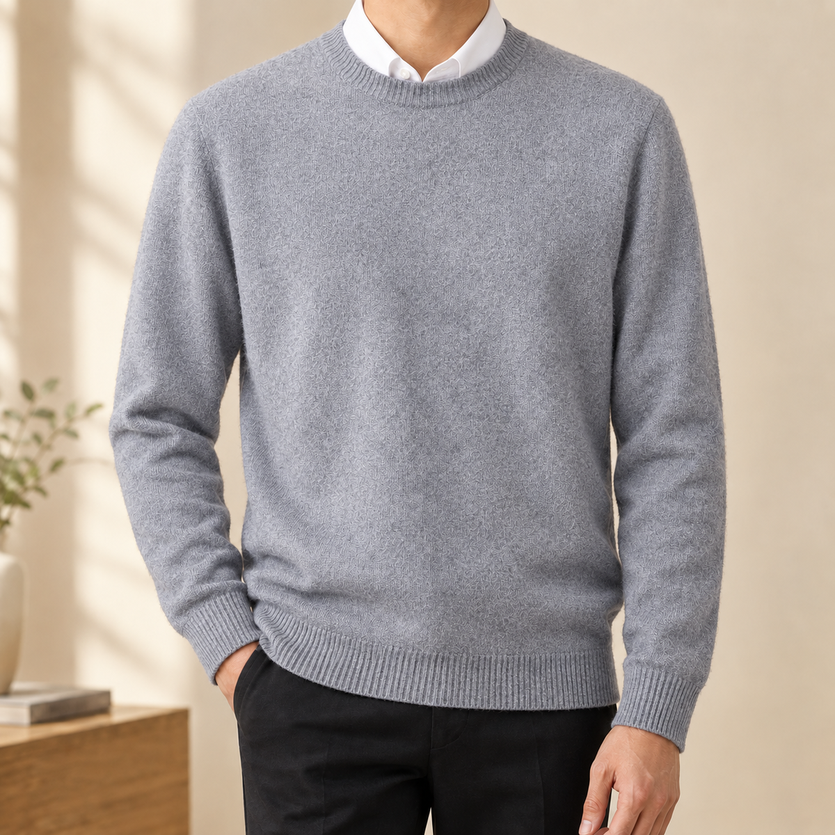 Harvey Crewneck Sweater - Medium Gray