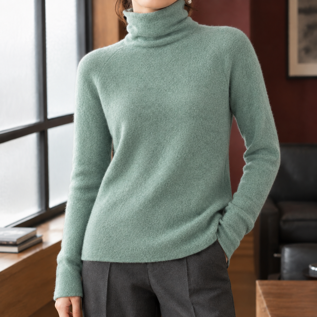Mariella Turtleneck Sweater - Green