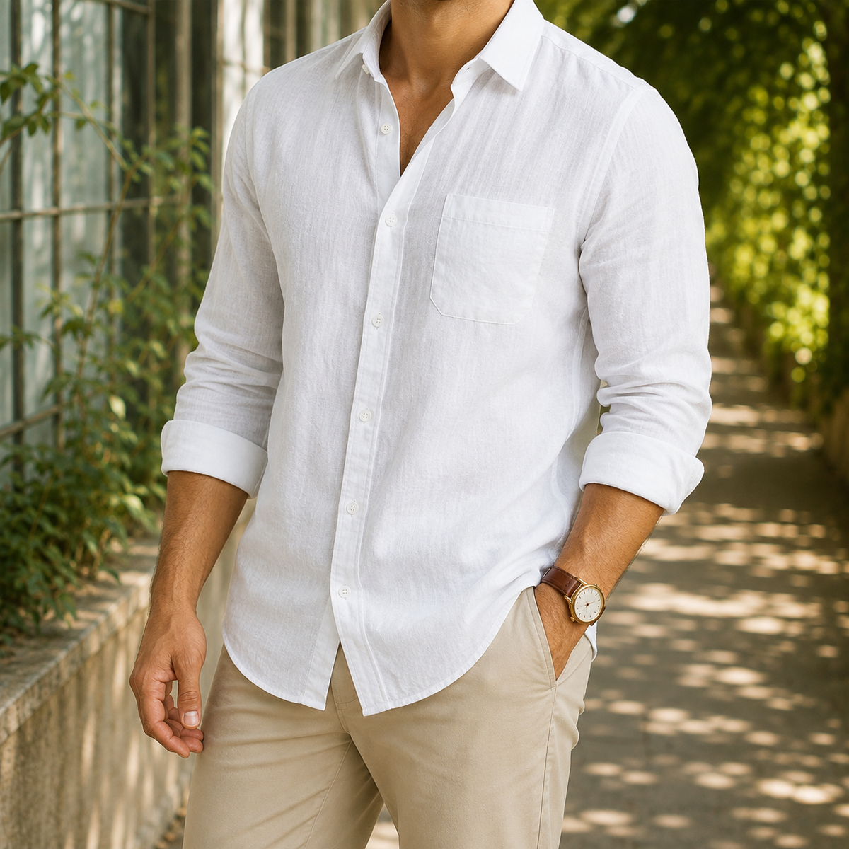 Benedict Linen Shirt - White