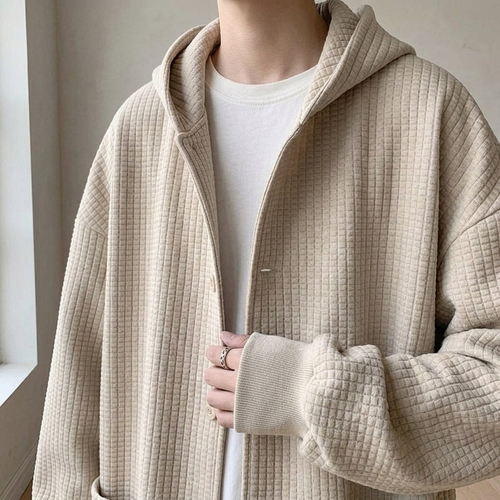 Sterling Waffle Hooded Jacket - Lead Product Detail