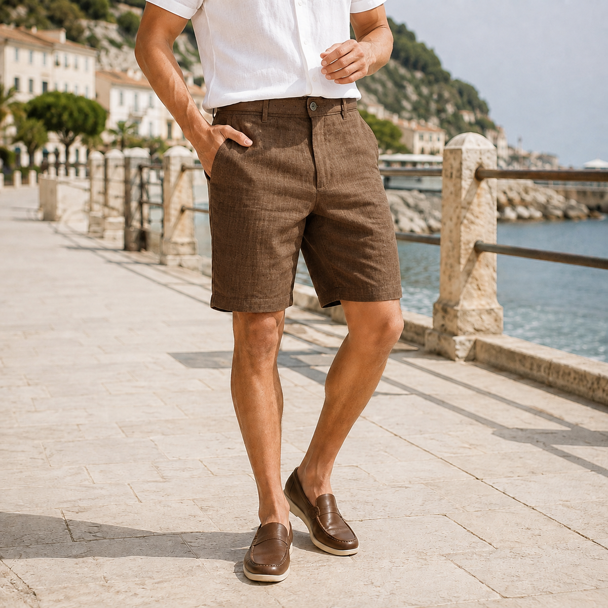Carter Tailored Shorts - Brown